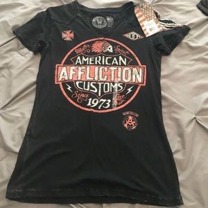 Women’s medium short sleeve affliction shirt